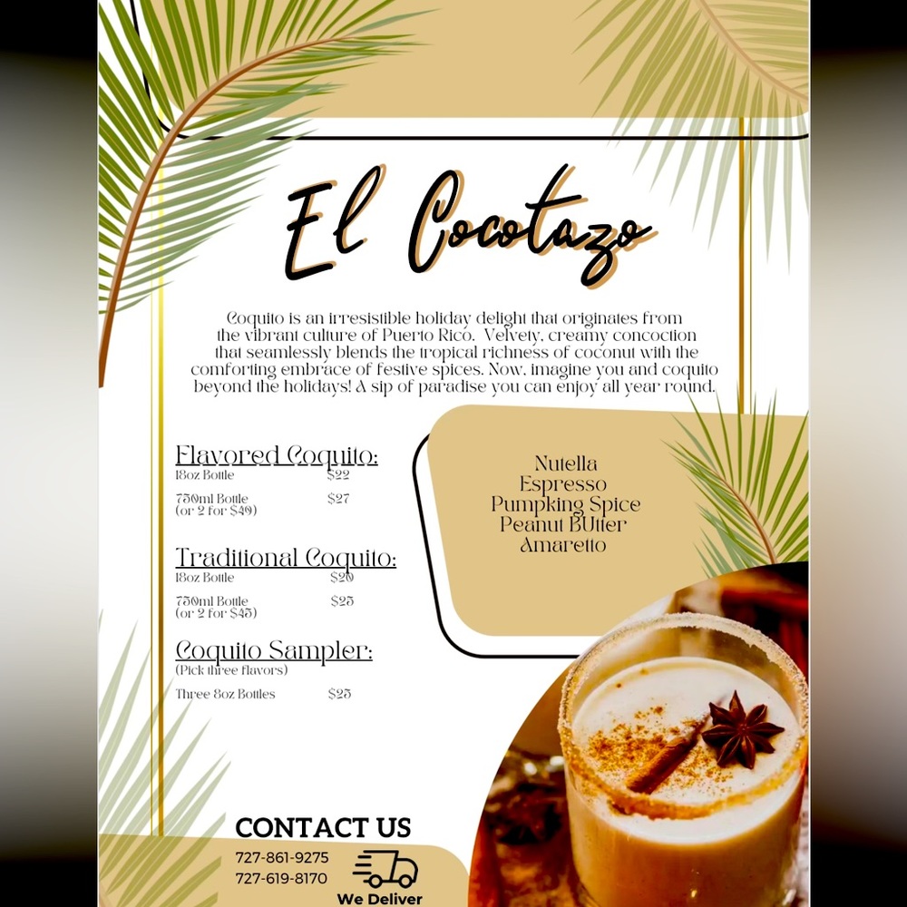 Tropical coconut delight with festive spices.